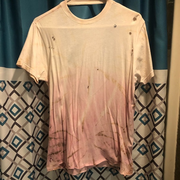 Affliction Tops - Affliction Distressed Tye-Dye Tee